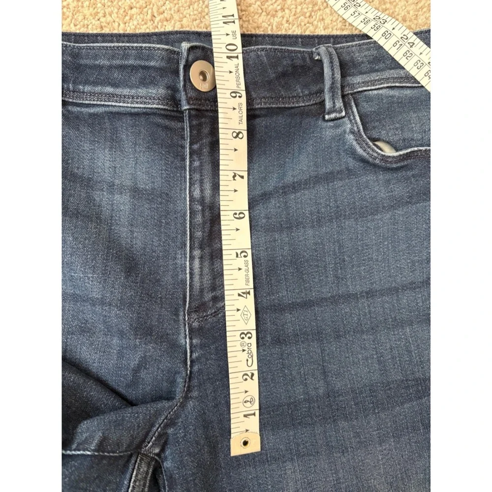J. Jill Denim Slim Leg Ankle Authentic  Fit Jeans Dark Wash Women Size 14 Indigo